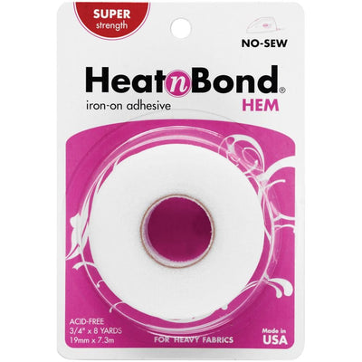 HeatnBond Hem Iron-On Adhesive-Super Weight 3/4 inch x 8 Yards