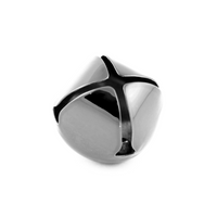 1.5 Inch 36mm  Extra Large Giant Jumbo Silver Craft Jingle Bells 2 Pieces - artcovecrafts.com