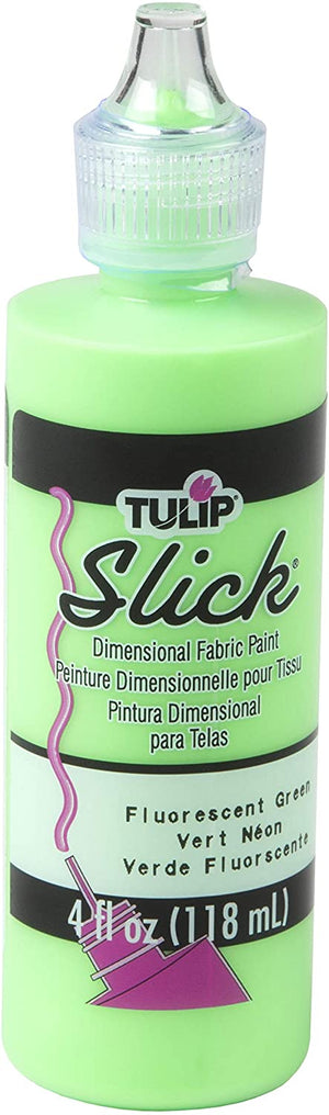 Fluorescent Green Slick Tulip Dimensional Fabric Paint 4oz