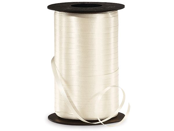 Ivory Curling Ribbon 500 Yard Roll 3/16 Inch Wide. - artcovecrafts.com