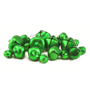 Craft Small Green Jingle Bells Assorted Sizes 1/2, 3/4 and 1 inch 19 Pieces - artcovecrafts.com