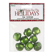 Darice 25 mm Matte Green Bells 8 Pieces 1148-28 - artcovecrafts.com