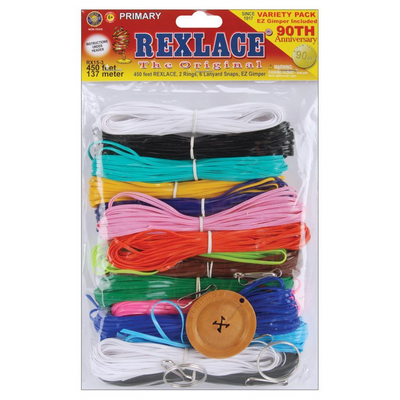 Plastic Rexlace Primary Colors Kit 450 Feet RX-153 - artcovecrafts.com
