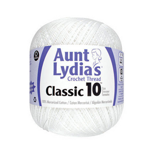White Aunt Lydias Value Crochet Cotton Thread  Size 10 - 1000 yards - artcovecrafts.com