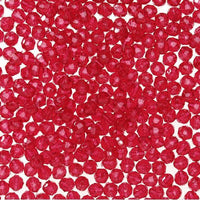 10mm Transparent Christmas Red Faceted Beads 144 Pieces - artcovecrafts.com