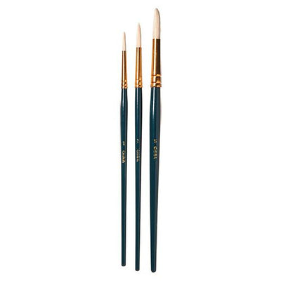 Darice Artists Round White Bristle Brush Set  Sizes #1, #3 and #5 - artcovecrafts.com