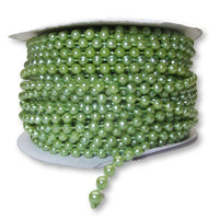 4mm Apple Green Plastic Fused Pearls Garland Strands for Decorating & Crafts 24 Yards - artcovecrafts.com