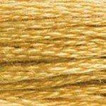 DMC 6 Strand Embroidery Floss Cotton Thread 729 Medium Old Gold 8.7 Yards 1 Skein