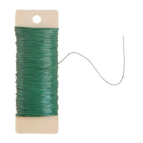 20 Gauge Green Floral Paddle Wire 1/4 lb