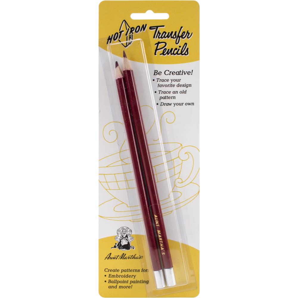 Aunt Martha's Hot Iron Transfer Pencils 2 Pieces - artcovecrafts.com