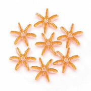 25mm Transparent Orange Hyacinth Starflake Beads 144 Pieces - artcovecrafts.com