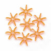 18mm Transparent Orange Hyacinth Starflake Beads 500 Pieces - artcovecrafts.com