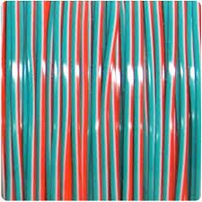 Neon Orange- White- Turquoise Duo Plastic Rexlace 100 Yard Roll - artcovecrafts.com