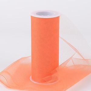 Orange Tulle 6 inch Roll 25 Yards - artcovecrafts.com