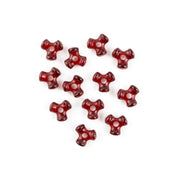 11 mm Acrylic Christmas Red Tri Beads Bulk 1,000 Pieces - artcovecrafts.com