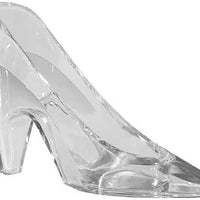 3.5 inch Mini Clear Plastic High Heel Cinderella Slipper 