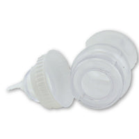 4.25 Fillable Plastic Mini Baby Bottles White Cap 12 Pieces Baby Shower Shower Favors - artcovecrafts.com