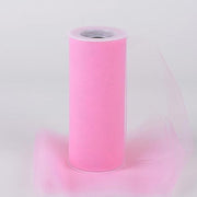 Pink Tulle 6 inch Roll 25 Yards - artcovecrafts.com
