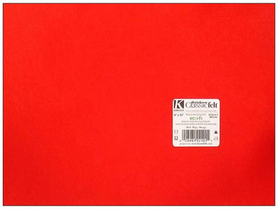 9 x 12 Inch Red Felt Square Sheet 1 Piece