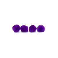 0.75 inch Purple Mini Craft Pom Poms 100 Pieces - artcovecrafts.com
