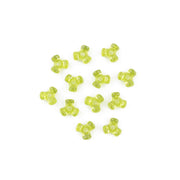 11 mm Acrylic Yellow Tri Beads Bulk 1,000 Pieces - artcovecrafts.com