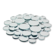 Small Mini Round Craft Mirrors Bulk Assortment 1/2, 3/4 & 1 inch 25 Pieces Mirror Mosaic Tiles - artcovecrafts.com