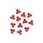 11 mm Acrylic Solid Red Tri Beads Bulk 1,000 Pieces - artcovecrafts.com