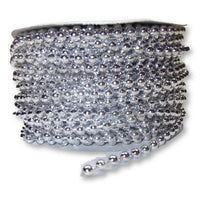 4mm Silver Plastic Fused Pearls Garland Strands for Decorating & Crafts 24 Yards - artcovecrafts.com