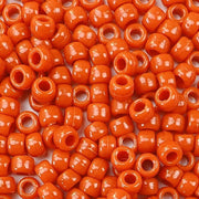 9mm Opaque Orange Pony Beads Bulk 1,000 Pieces