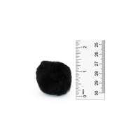 1.5 inch Black Craft Pom Poms 50 Pieces - artcovecrafts.com