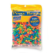9mm Multi Neon Colors Pony Beads Bulk 1,000 Pieces