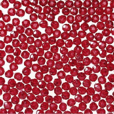 10mm Transparent Ruby Red Faceted Beads 144 Pieces - artcovecrafts.com