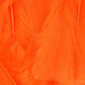 Orange Fluff Marabo Craft Feathers 10.5 Grams