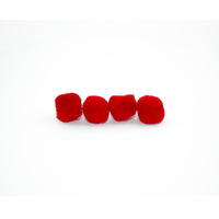 0.75 inch Red Mini Craft Pom Poms 100 Pieces - artcovecrafts.com