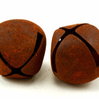40mm 1.57 Inch Rusty Large Jingle Bells 3 Pieces - artcovecrafts.com
