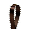 3/8 inch Brown Picot Edge Satin Ribbon 50 Yard Roll - artcovecrafts.com
