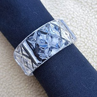 Clear Crystal Plastic Napkin Holder Rings Bulk 24 Pieces - artcovecrafts.com