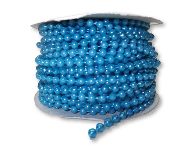 4mm Turquoise Plastic Fused Pearls Garland Strands for Decorating & Crafts 24 Yards - artcovecrafts.com