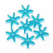 10mm Transparent Turquoise Starflake Beads 500 Pieces - artcovecrafts.com