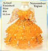 November Birthstone Angel Christmas Ornament Kit - artcovecrafts.com