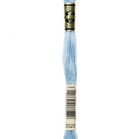 DMC 6 Strand Embroidery Floss Cotton Thread 3325 Lt Baby Blue 8.7 Yards 1 Skein