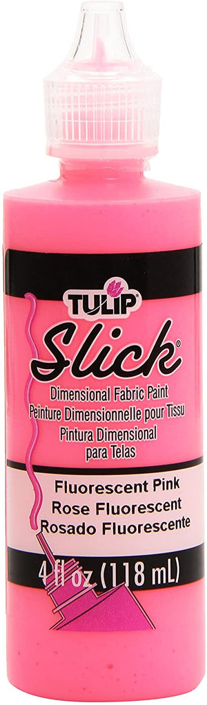 Fluorescent Pink Slick Tulip Dimensional Fabric Paint 4oz