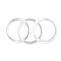 3" clear plastic rings 12 pieces - artcovecrafts.com