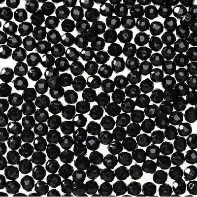 10mm Opague Black Faceted Beads 144 Pieces - artcovecrafts.com