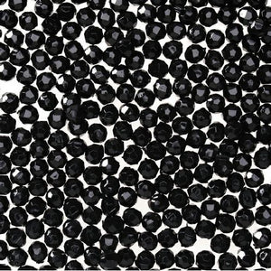 12mm Opague Black Faceted Beads 144 Pieces - artcovecrafts.com