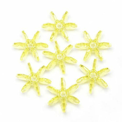 18mm Transparent Yellow Starflake Beads 500 Pieces - artcovecrafts.com