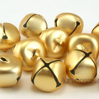 1 Inch 25mm Matte Gold Large Craft Jingle Bells 8 Pieces - artcovecrafts.com