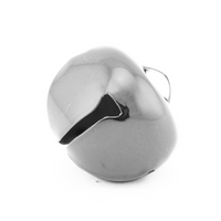 1.5 Inch 36mm  Extra Large Giant Jumbo Silver Craft Jingle Bells 2 Pieces - artcovecrafts.com