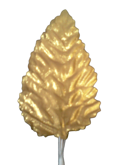 3.5 inch Gold Artificial Leaves with White Stems 144 Pieces