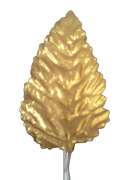 3.5 inch Gold Artificial Leaves with White Stems 144 Pieces